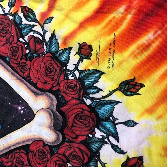 VINTAGE 1992 The Grateful Dead Tie Dye Graphic T Shirt XL - Picture 4 of 16